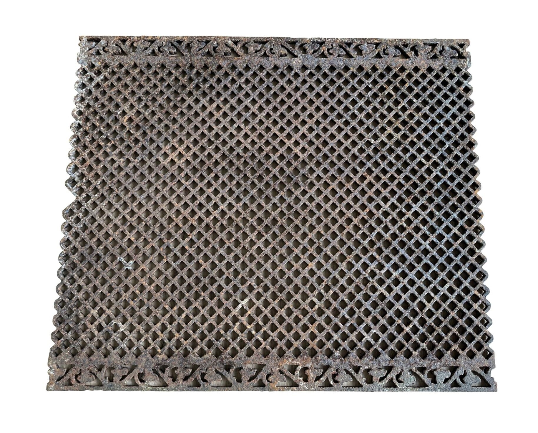 Large Decorative Cast Iron Floor Grille / Grid - 10155A