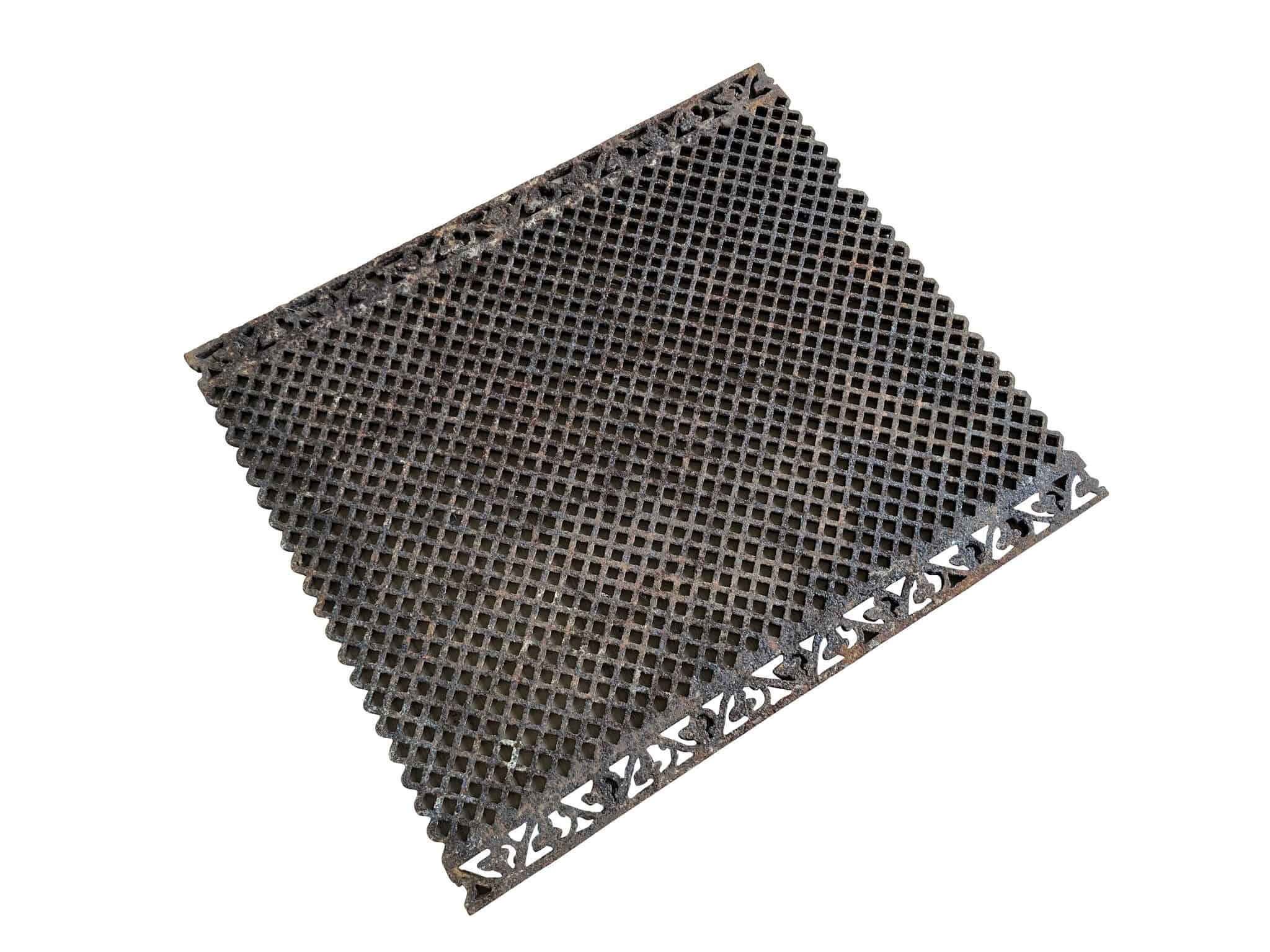 Ornate Large Cast Iron Floor Grille / Grid