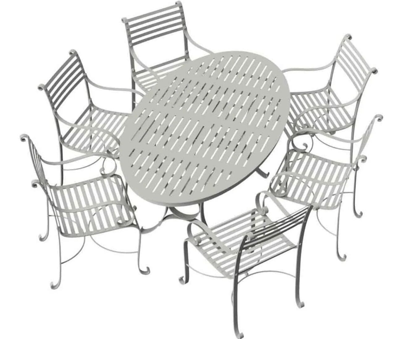 Southwold 1.8m Oval Garden Table & 6 Carver Chairs - ODL-116