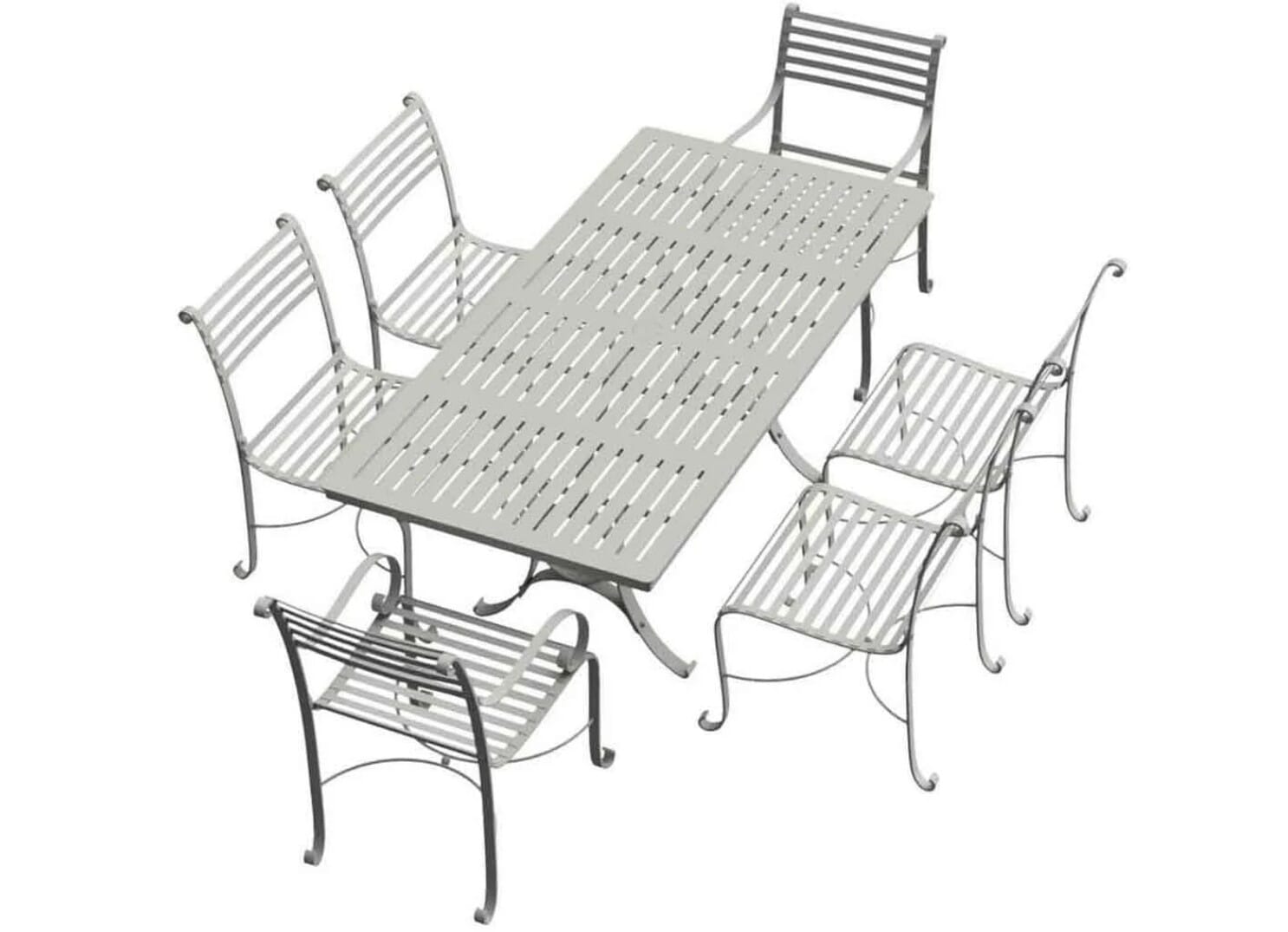 Southwold 1.8m Garden Table With 2 Carver Chairs & 4 Side Chairs - ODL-121