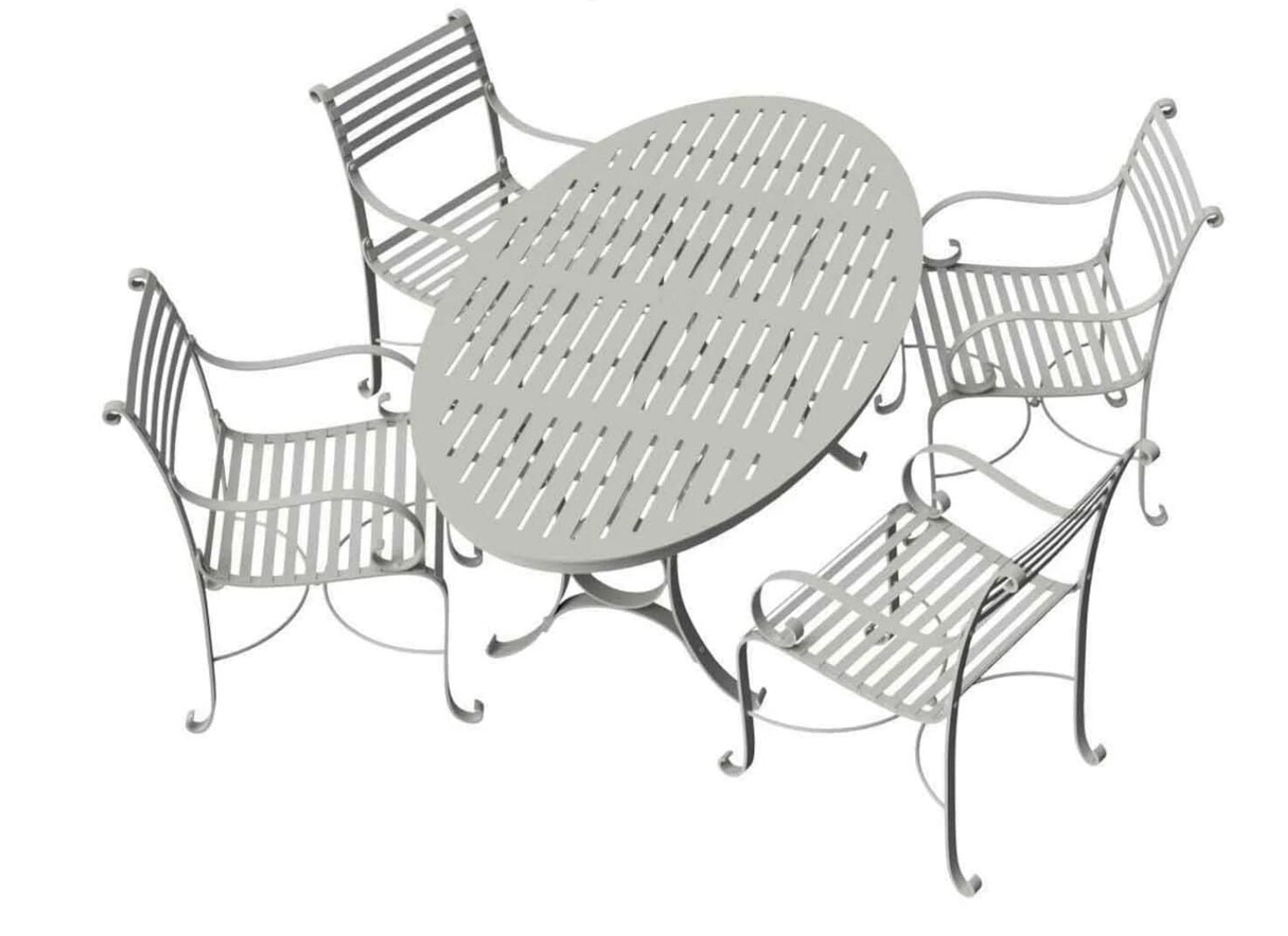 Southwold 1.8m Oval Garden Table With 4 Carver Chairs - ODL-115