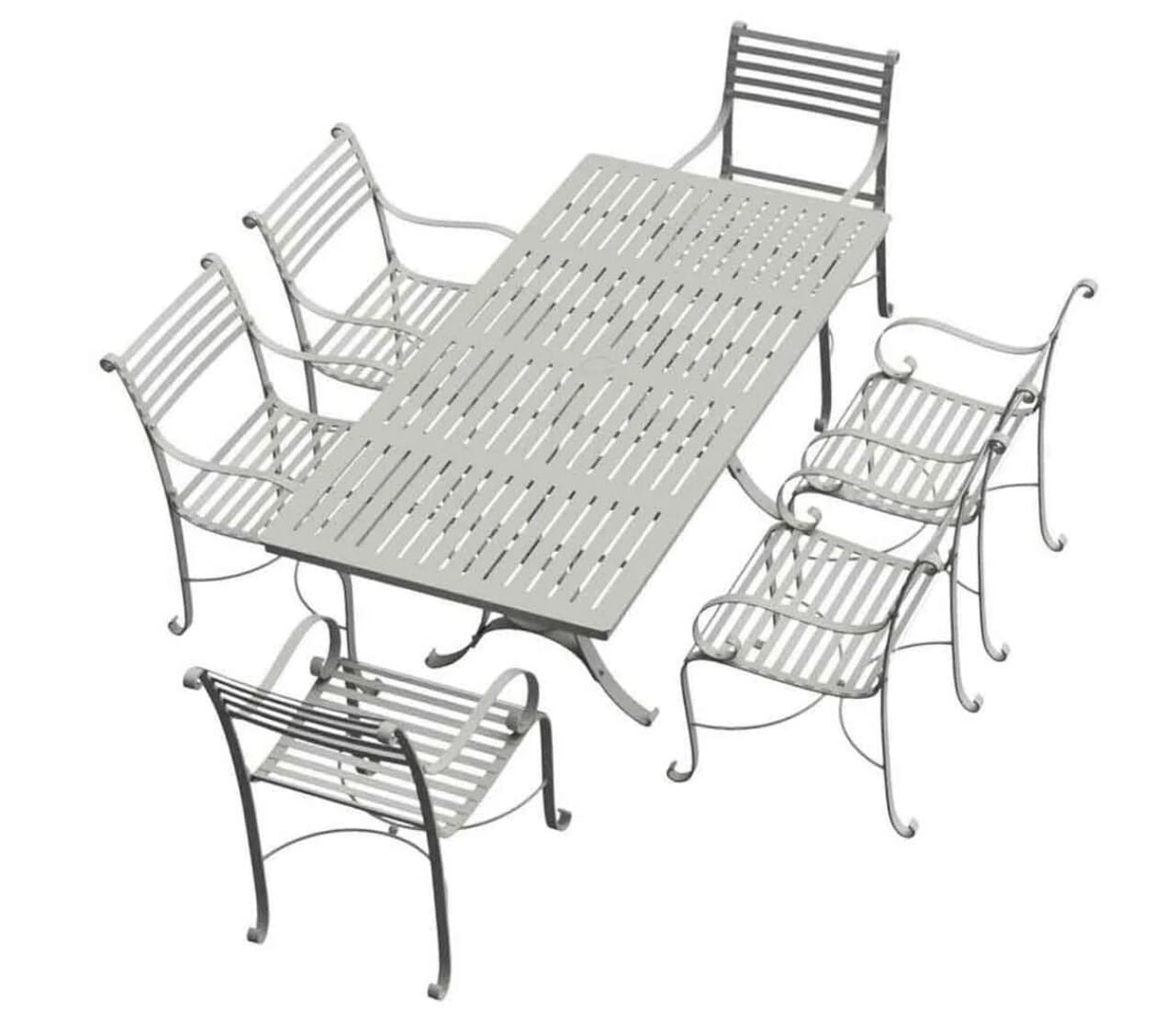 Southwold 1.8m Garden Table With 6 Carver Chairs - ODL-120