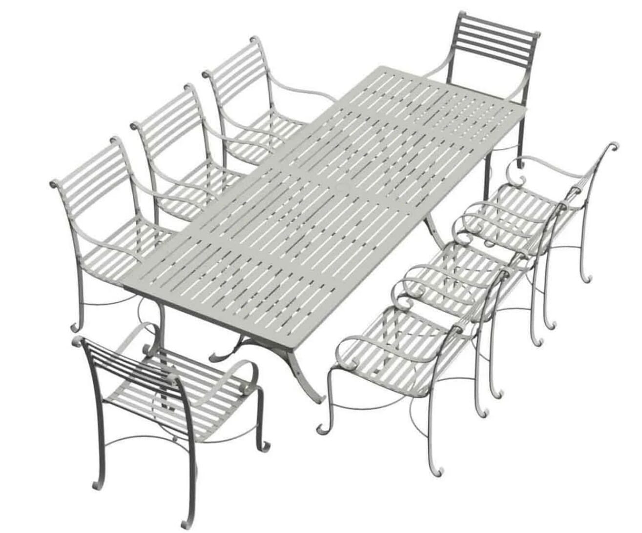 Southwold 2.4m Garden Table With 8 Carver Chairs - ODL-127