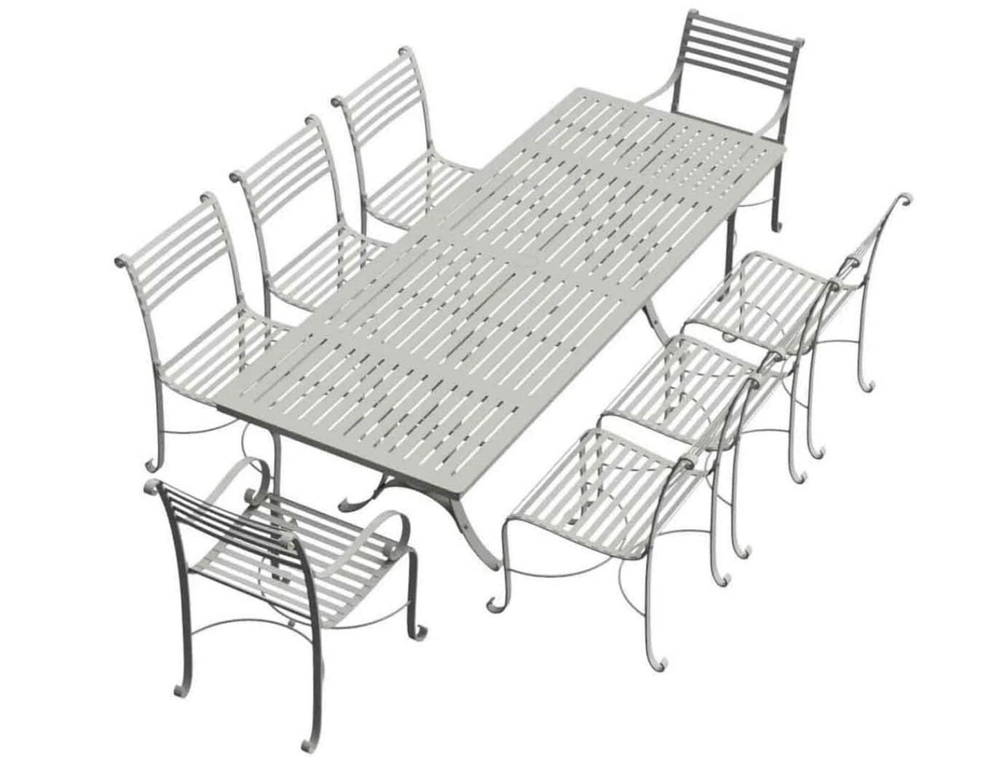 Southwold 2.4m Garden Table With 2 Carver Chairs & 6 Side Chairs - ODL-128