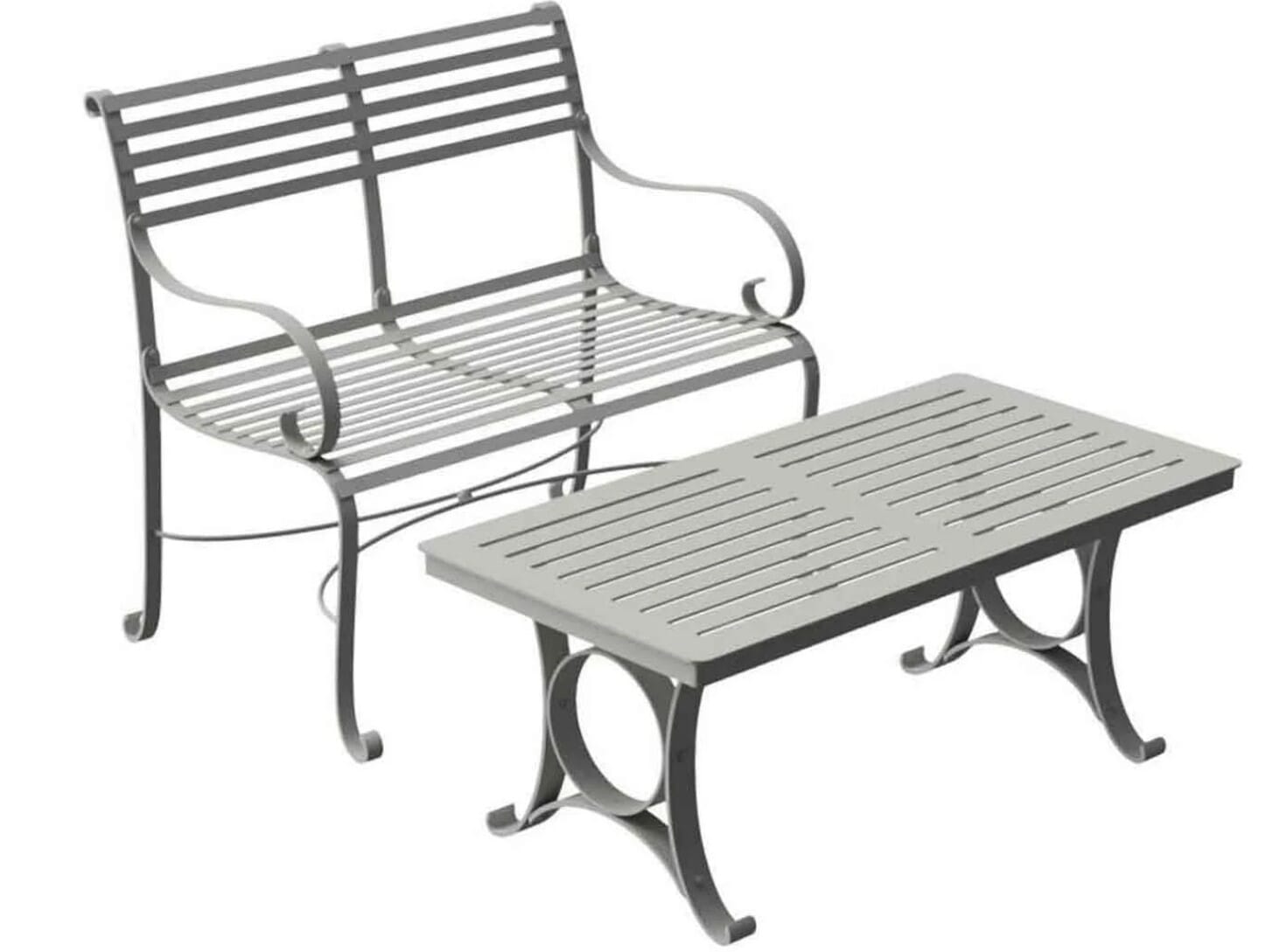 Southwold Coffee Table With 2 Seater Bench With Back  - ODL-108