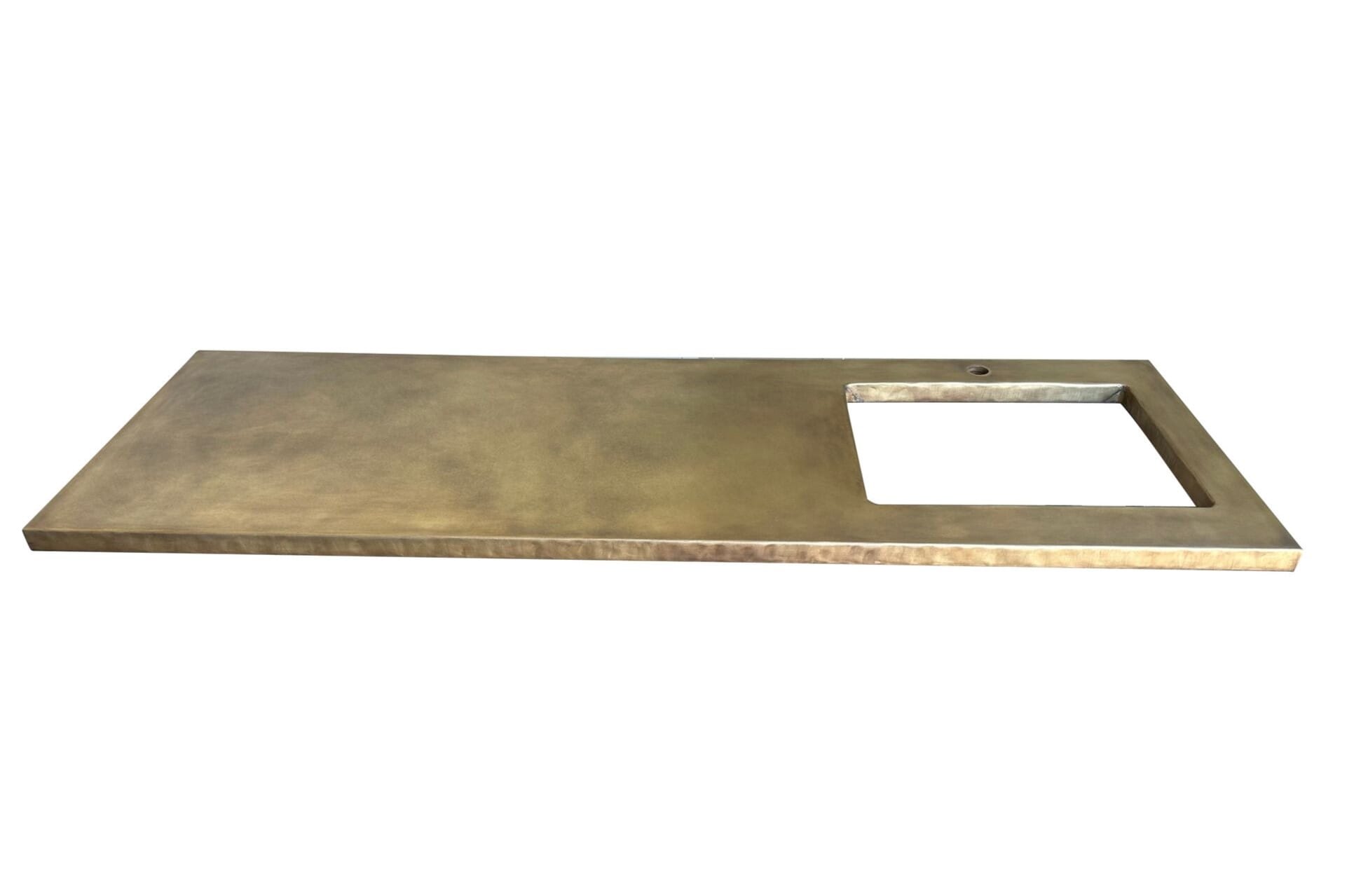 Antique Brass Kitchen Worktop / Surface With Sink Cut Out  - D2123