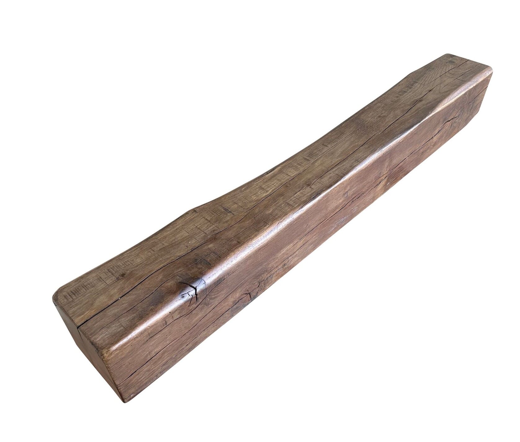 Solid Seasoned Oak Dark Fireplace Beam / Shelf - FB2