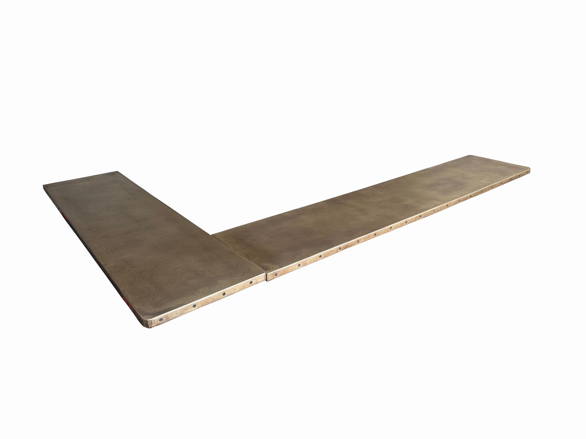 Bespoke Antique Brass Bar Tops With Nail Detailing - D2130