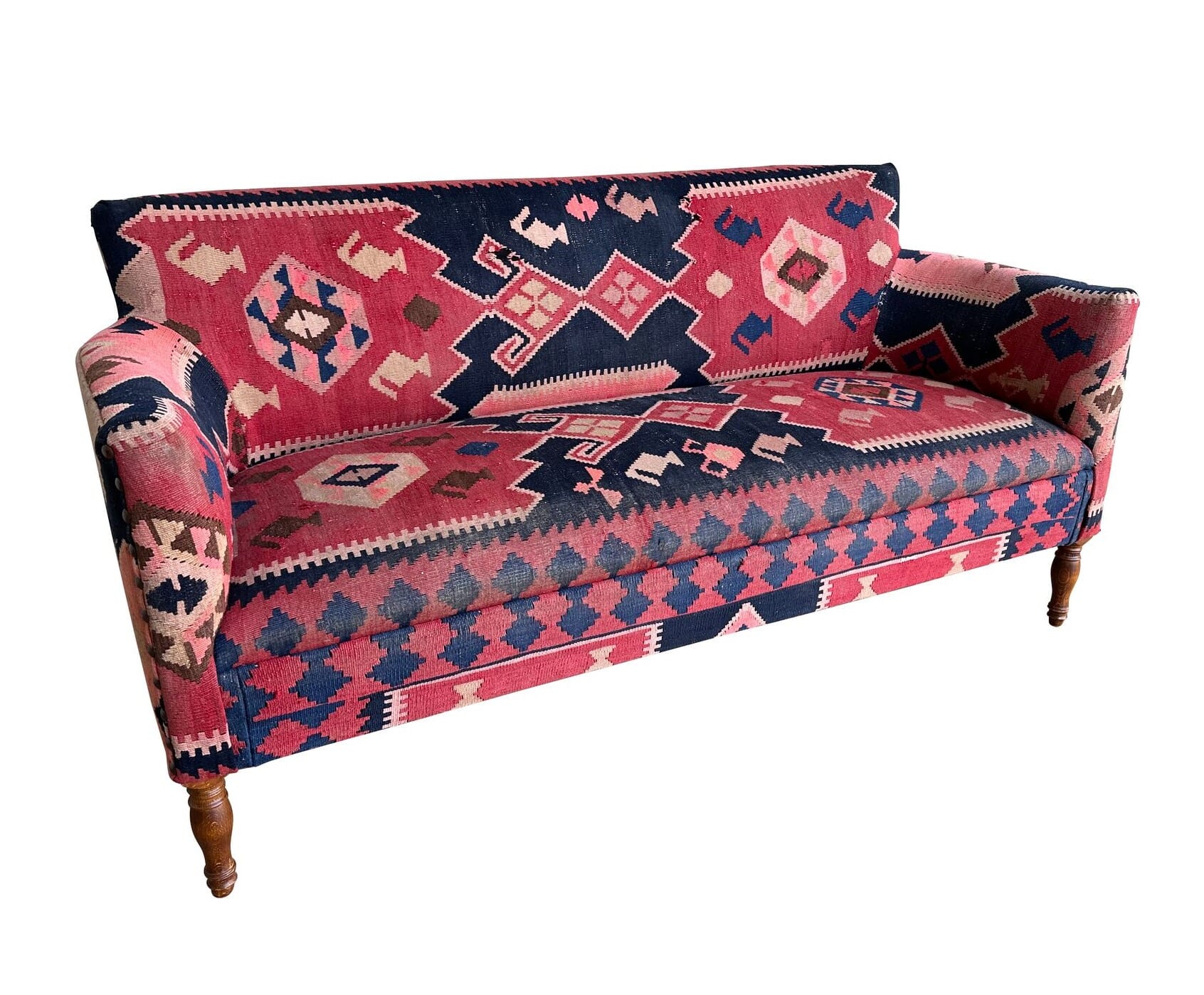 Vintage Howards Style Turkish Kilim Lounge Sofa - 10243