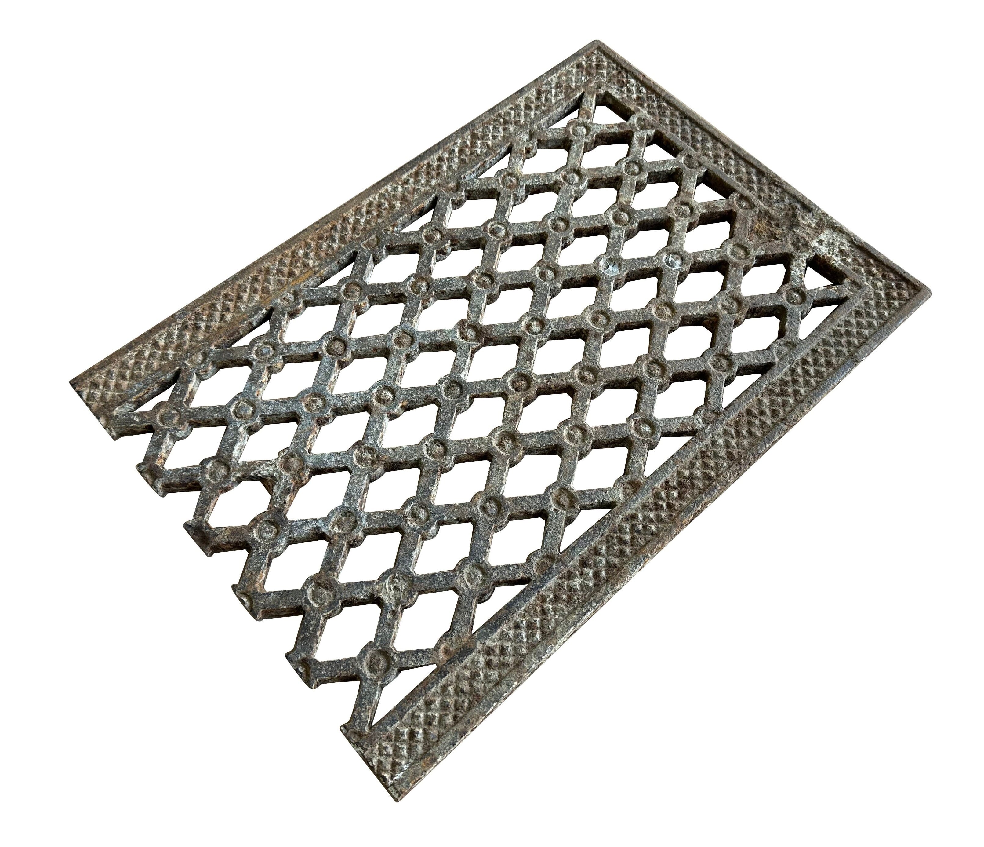 Victorian Ornate Cast Iron Floor Grille / Grid - 10223
