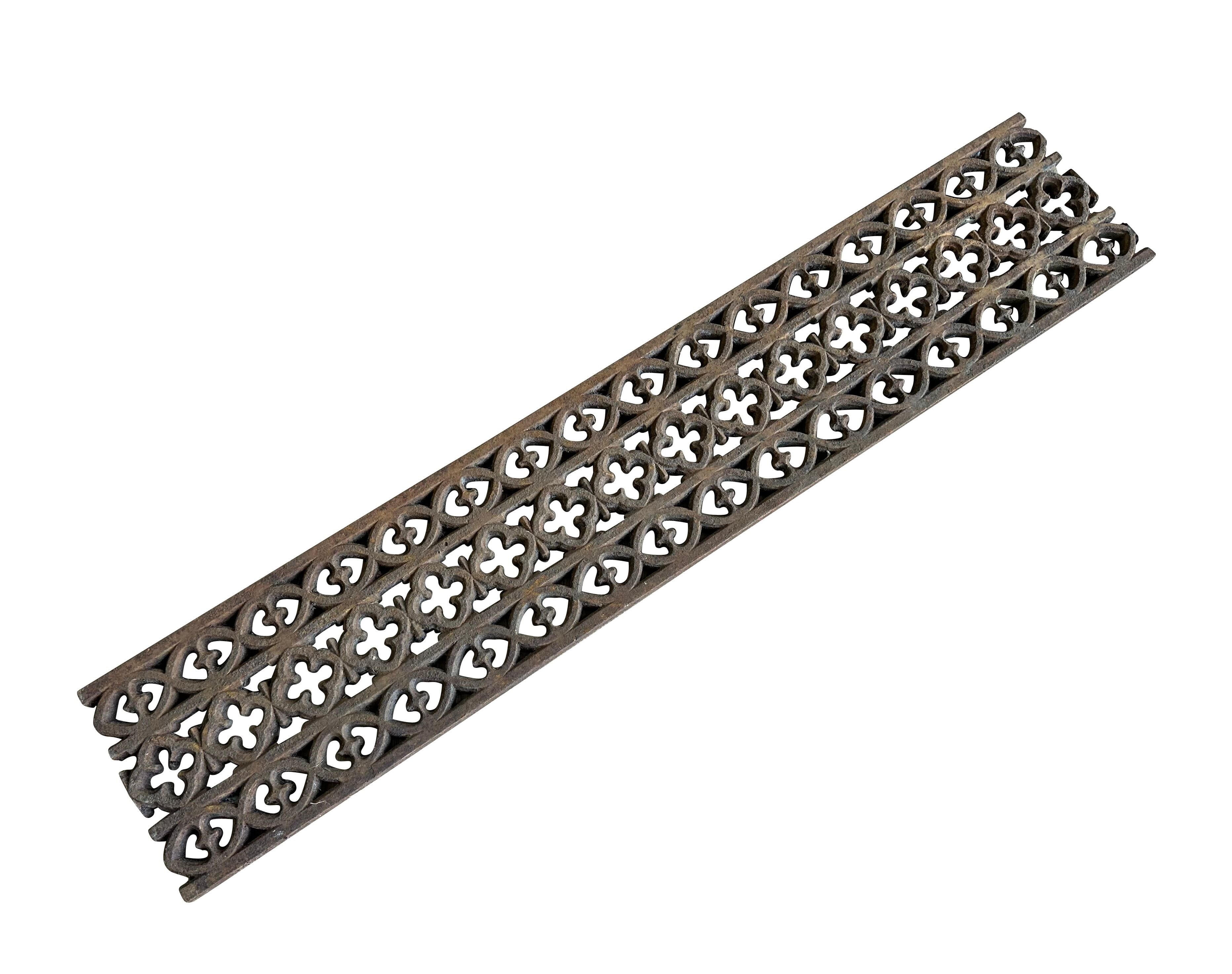 Victorian Ornate Antique Cast Iron Floor Grilles / Grids - 10560