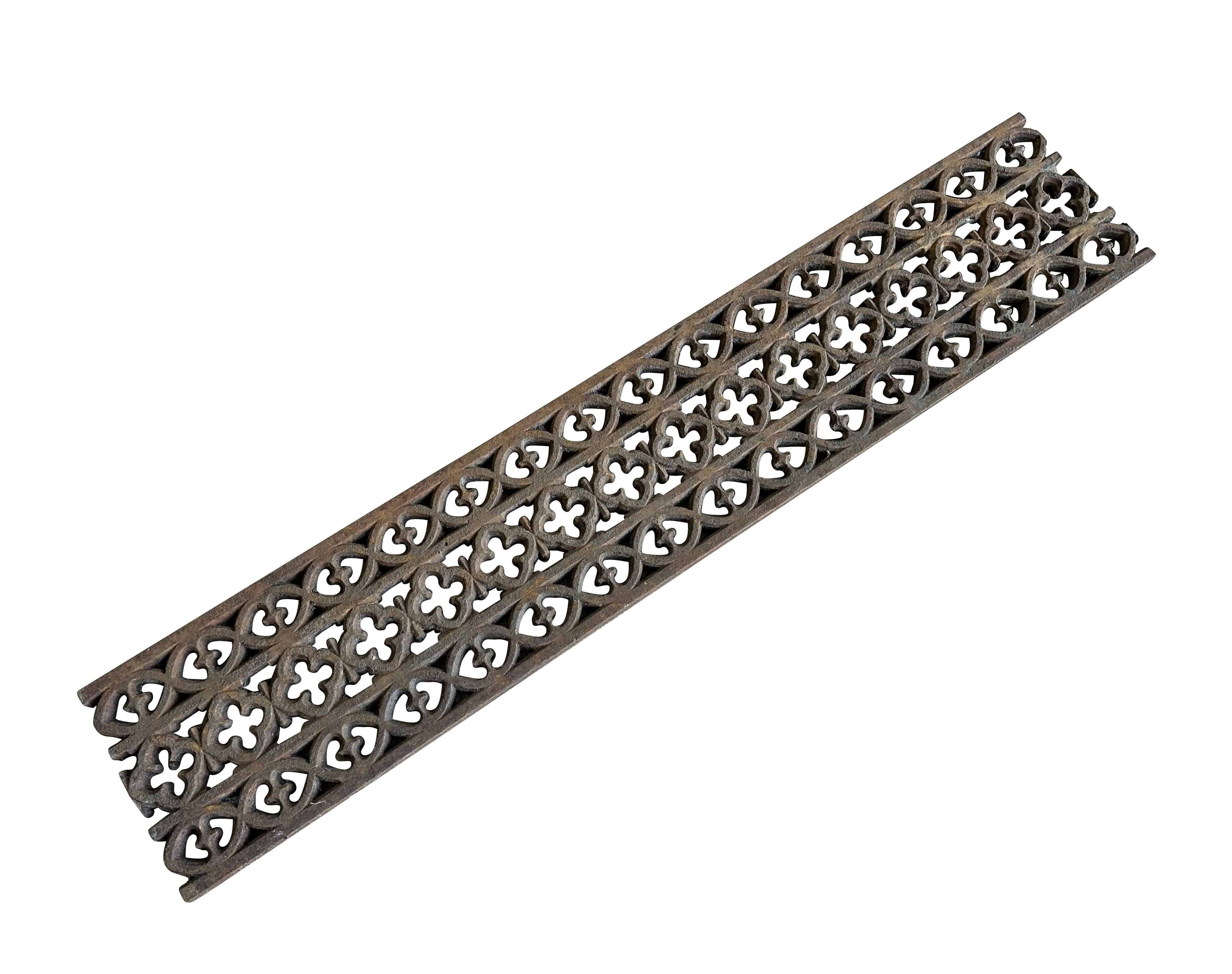 Victorian Ornate Antique Cast Iron Floor Grilles / Grids