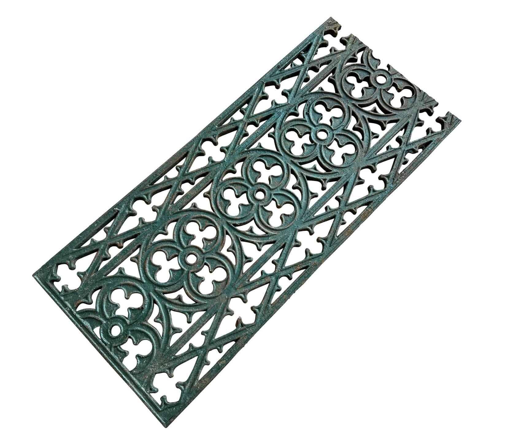 Decorative Victorian Cast Iron Floor Grille / Grid