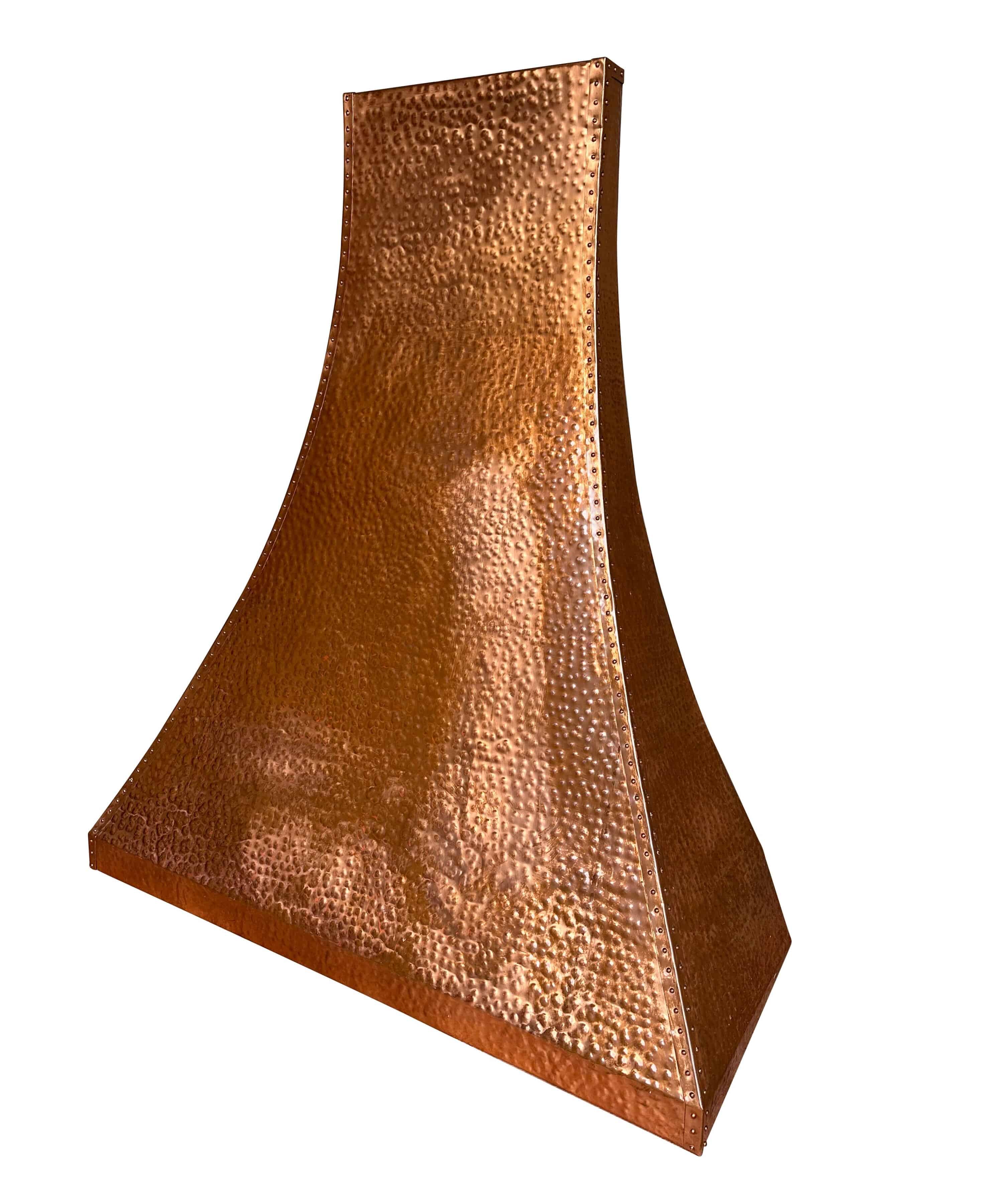 Large Hand Beaten Copper Fireplace Hood / Canopy