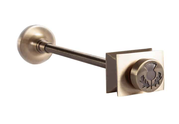 Carron Antique Brass Thistle Wall Stay HAN121