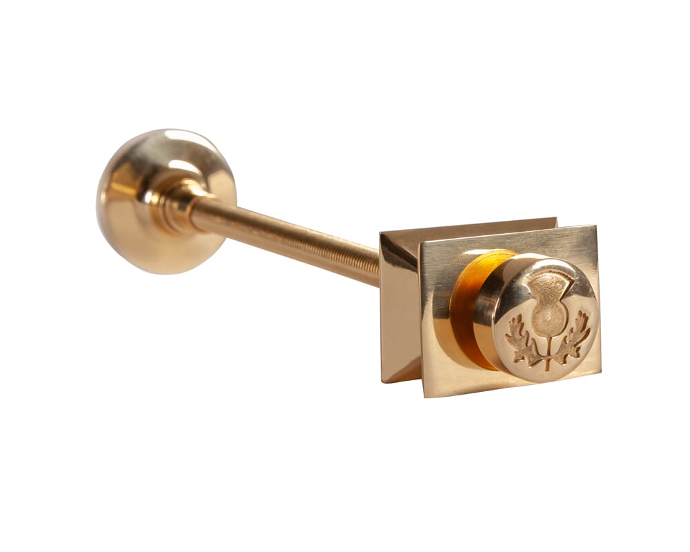 Carron Polished Brass Thistle 200mm Long Radiator Wall Stay - HAN124