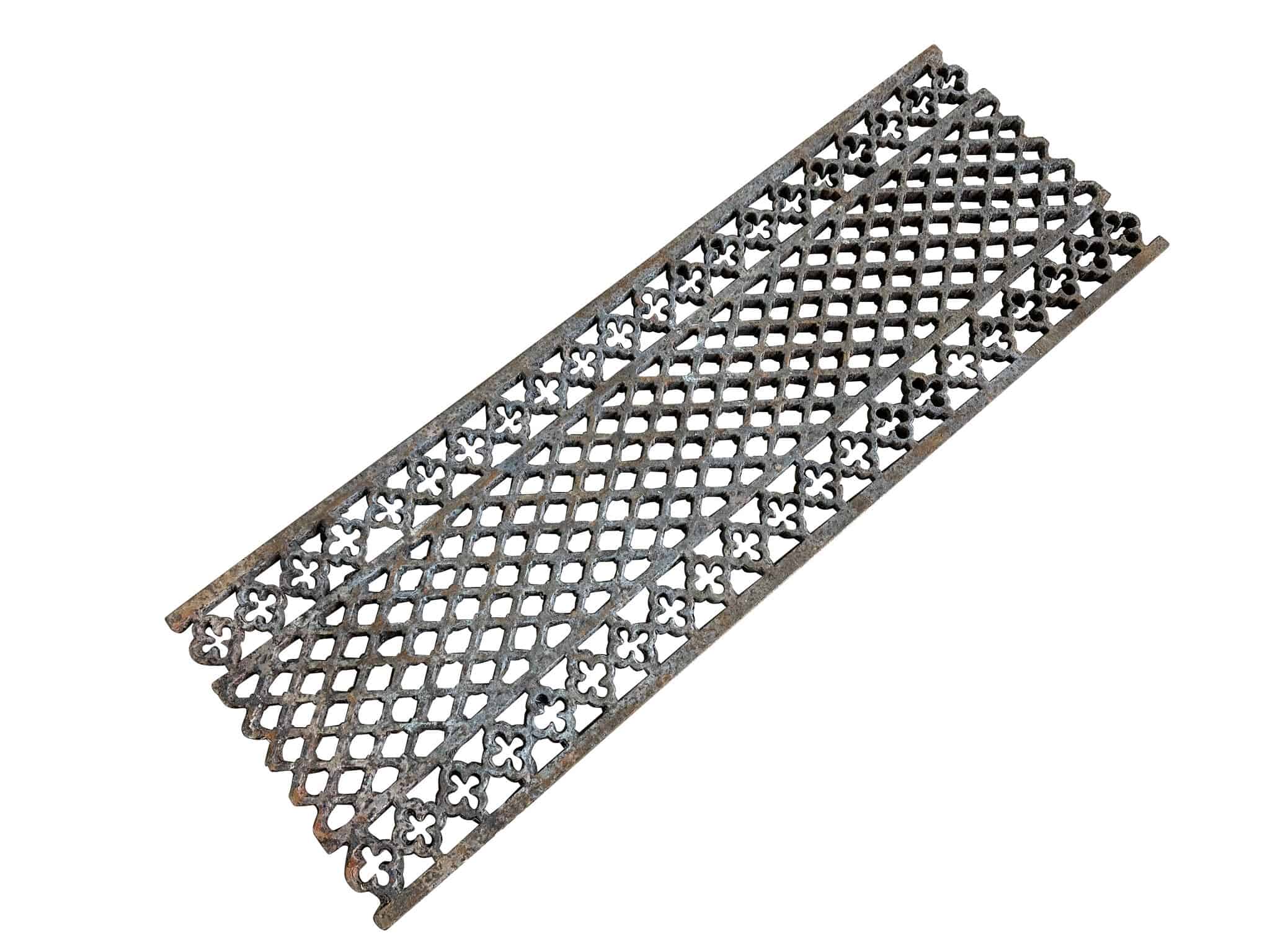 Gothic Victorian Decorative Cast Iron Floor Grille / Grid
