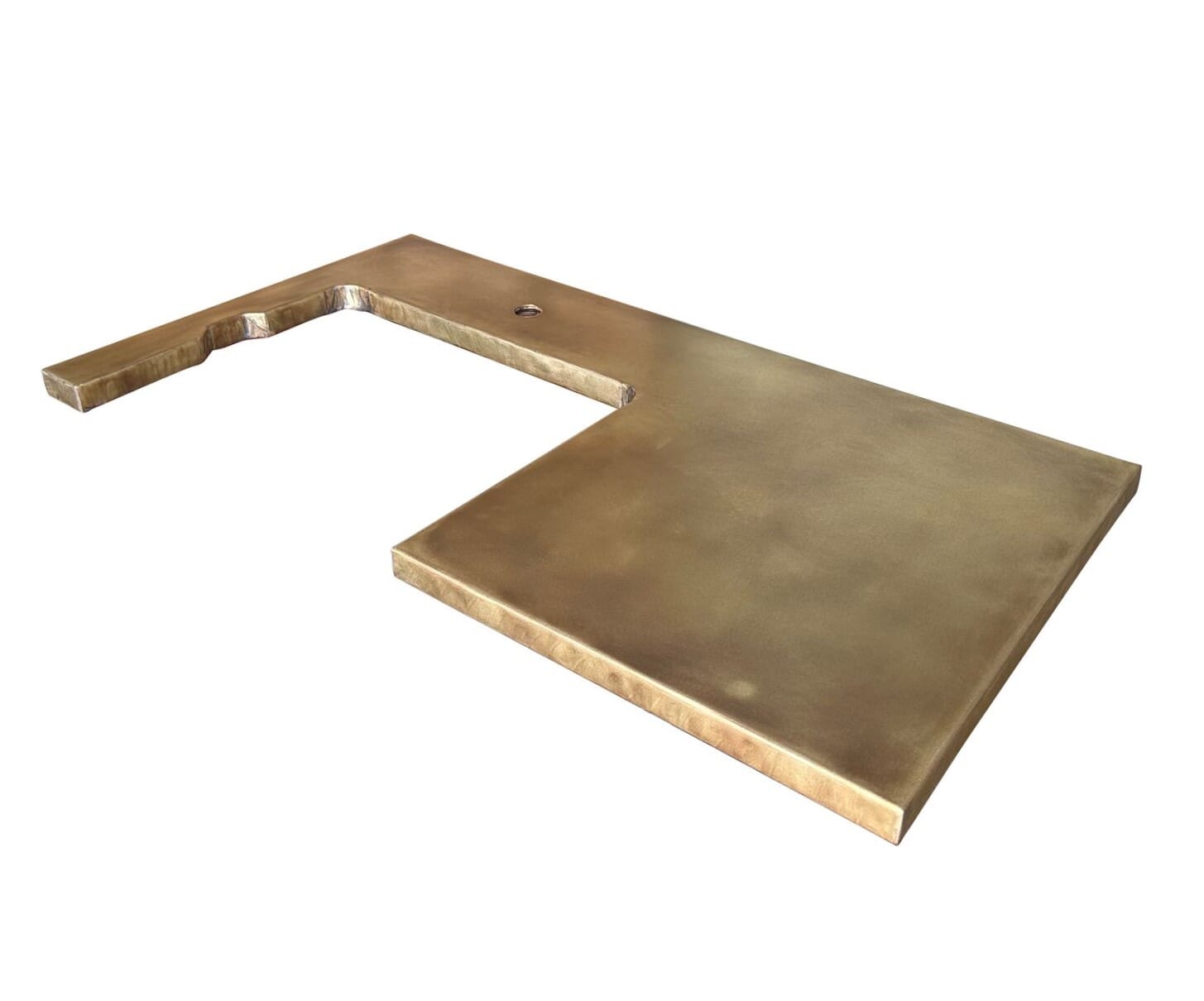 Handmade Bespoke Antique Brass Kitchen Sink Worktop - D2140