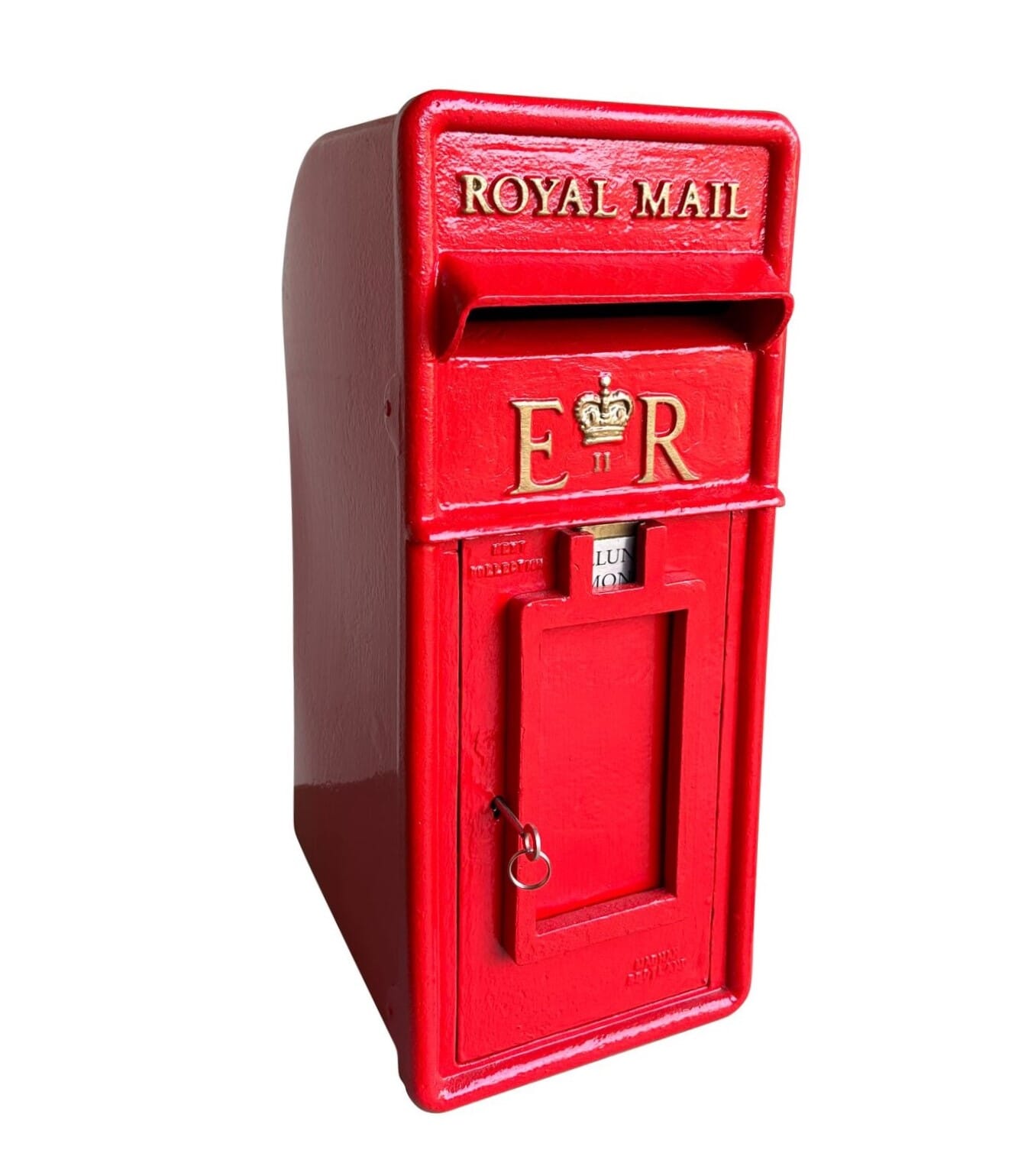 Genuine Royal Mail Cast Iron Pole Mounted ER II Post Box - 9840