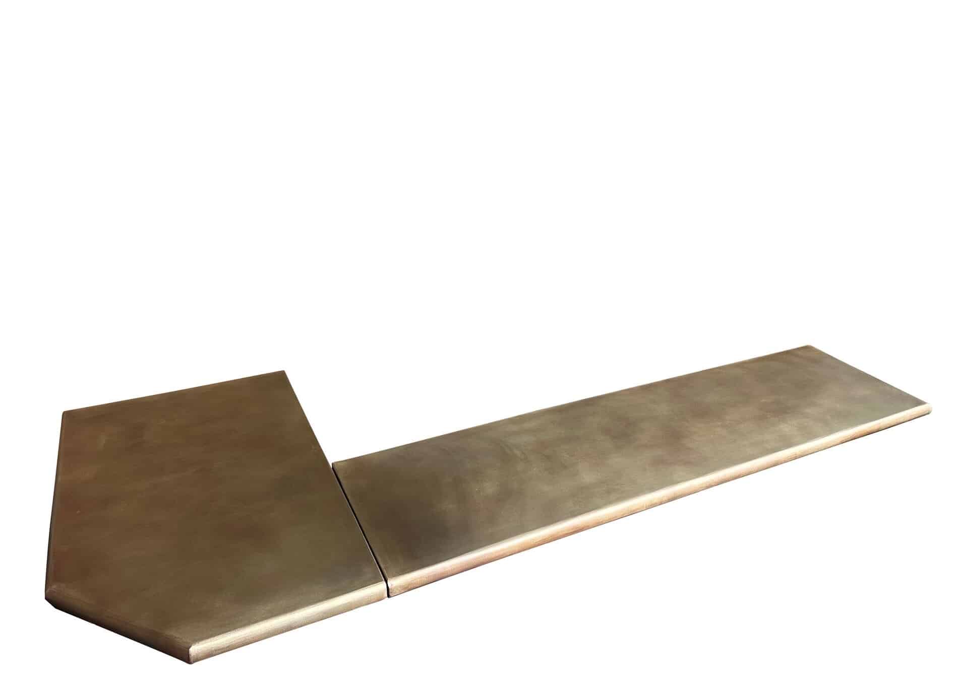 Bespoke Antique Brass Bar / Restaurant Bullnose Tops