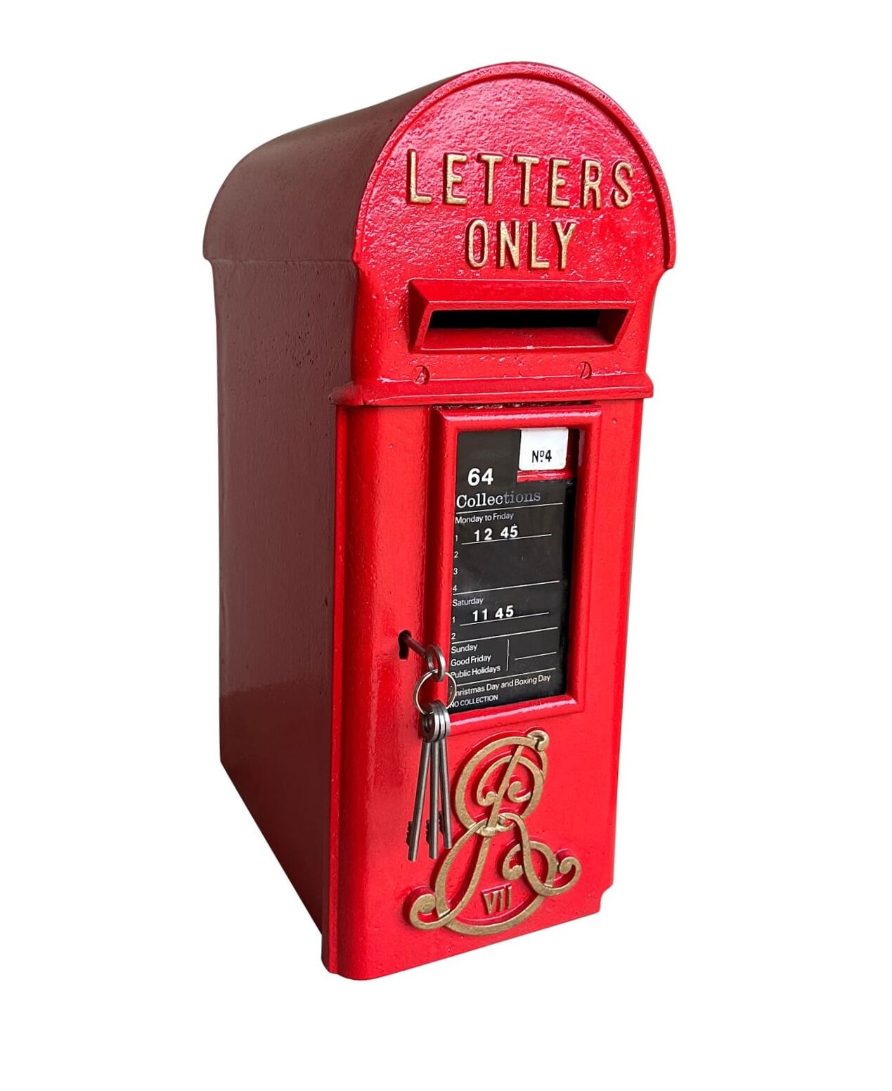 Original Edward 7th Old Cast Iron Pole Mounted Post Box - 9982