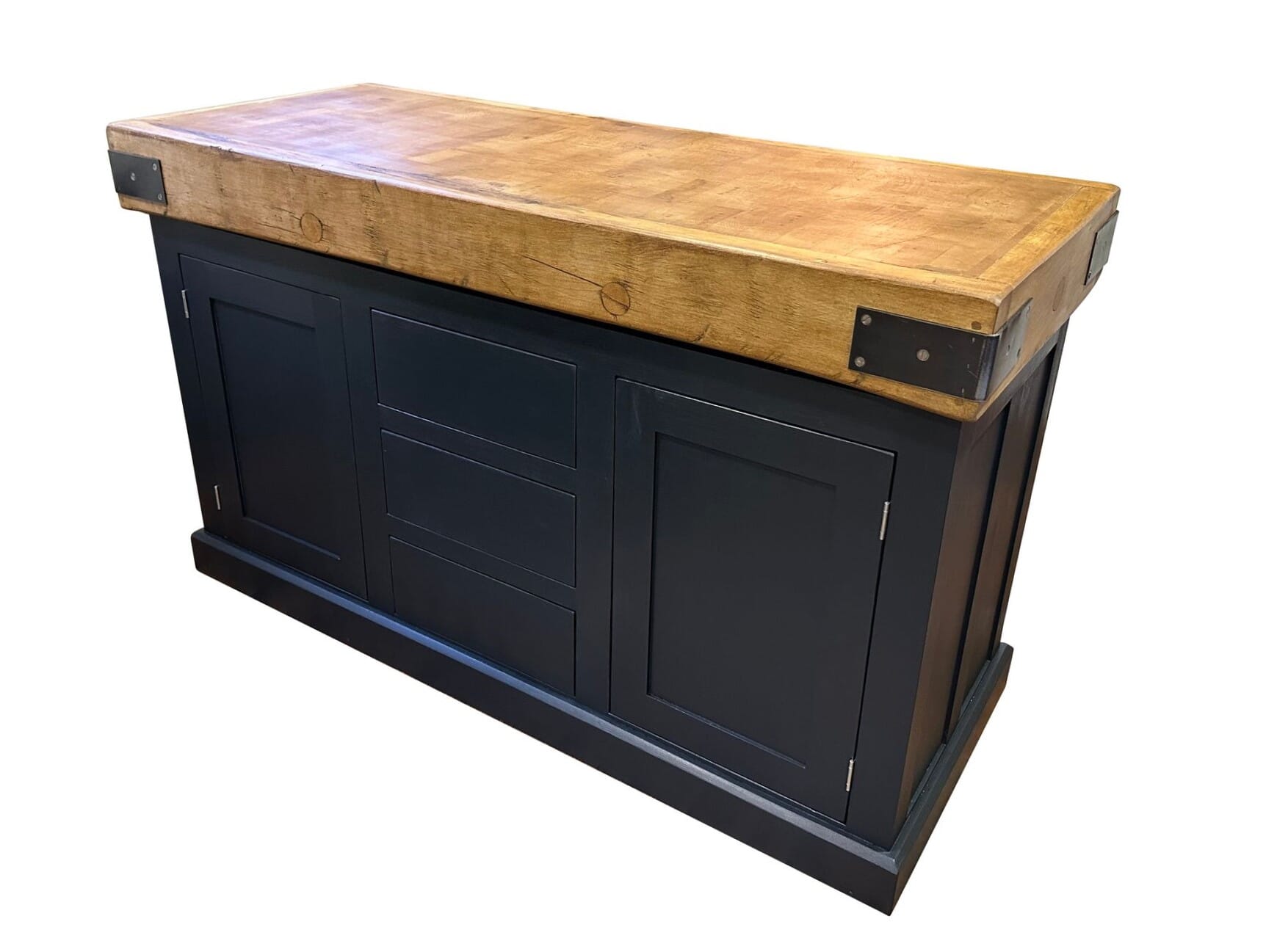 Original Butchers Maple Chopping Block on Handmade Base  - D2152