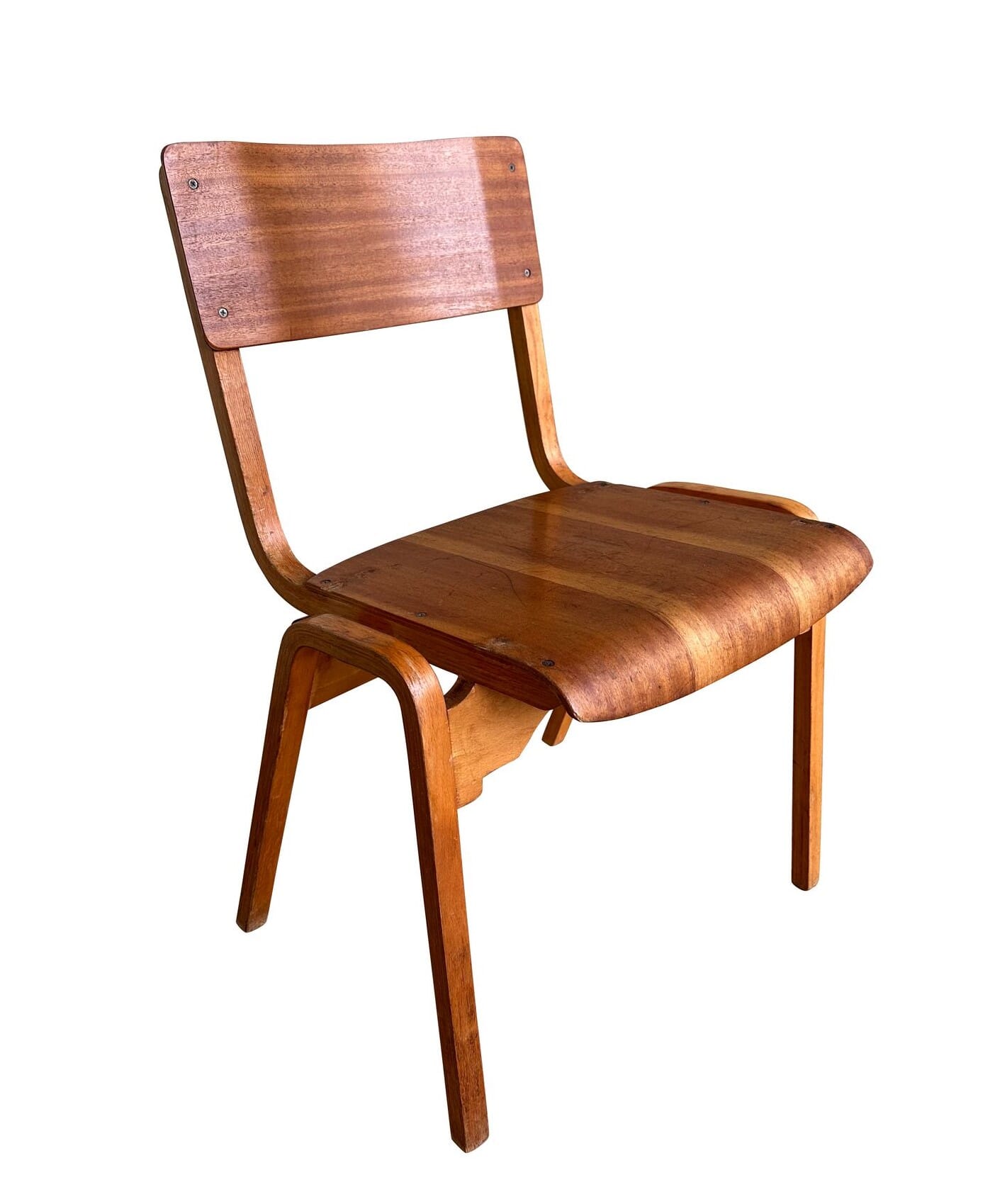 Retro Vintage Adult Reclaimed Wooden Stacking Chairs - 10299