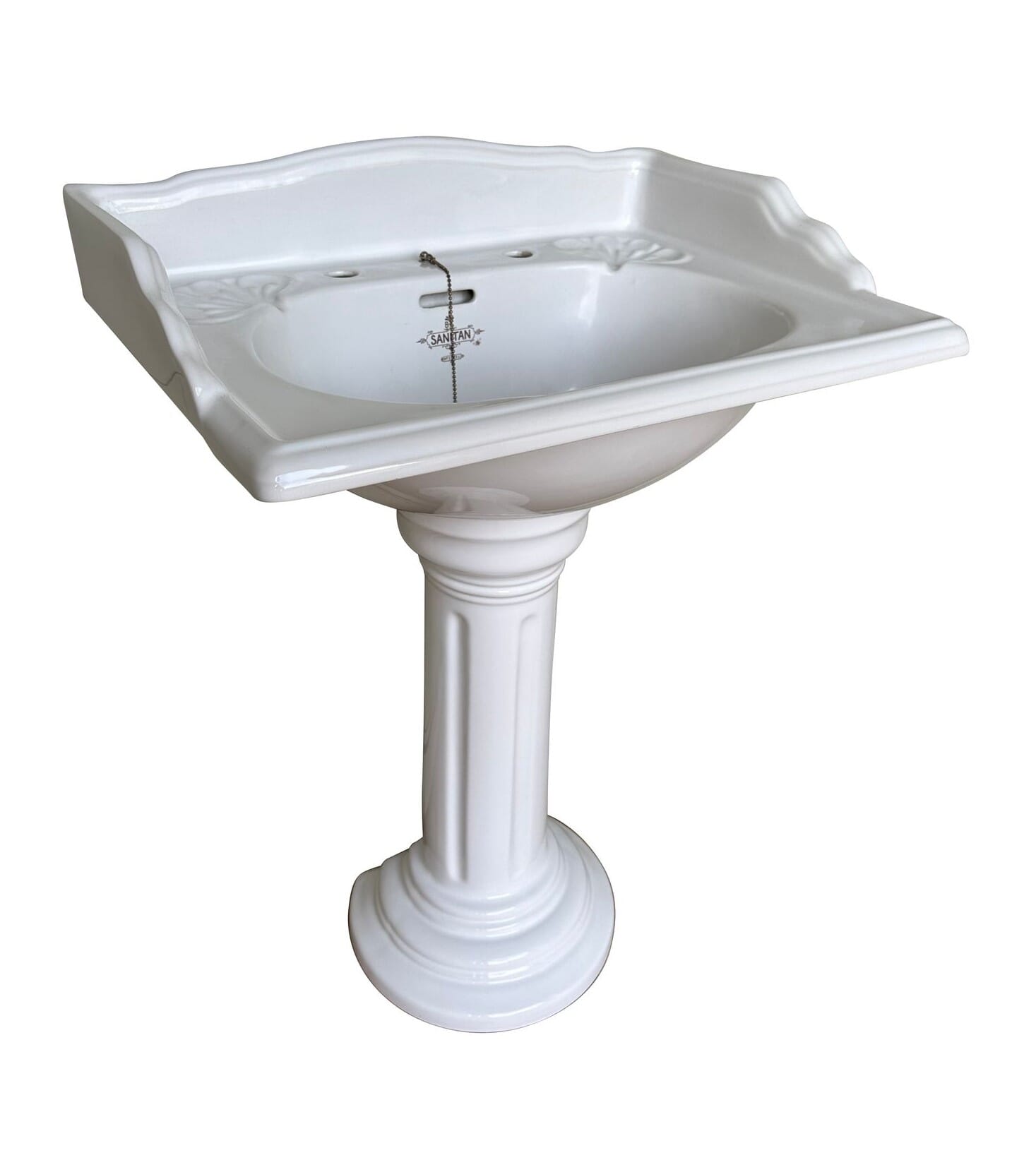 Reclaimed Bathroom Sanitan Sink On Pedestal Base - 10291