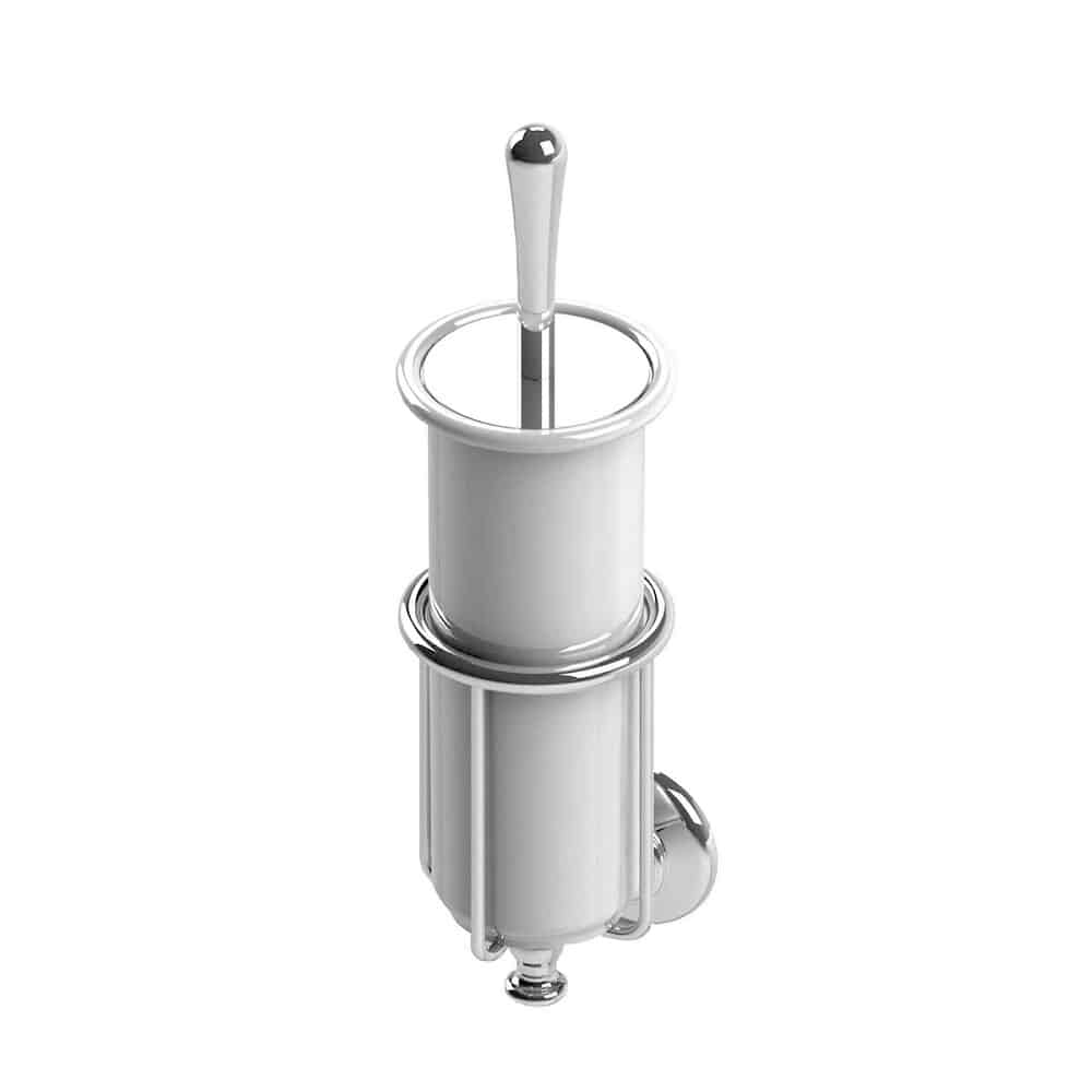 Chrome Finish Thomas Crapper Elegant Wall Mounted Toilet Brush