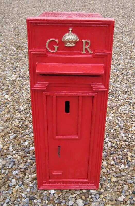 Original Wall Mounted Cast Iron GR Post Box - 1316