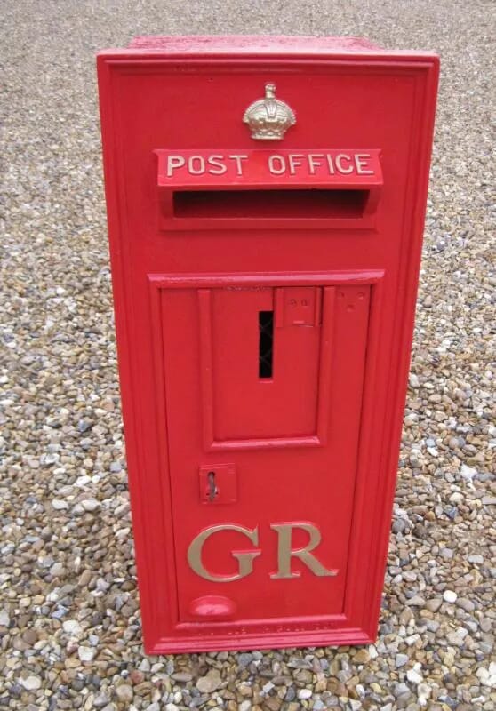 Original Wall Mounted GR 5th Post Box Circa 1915 - 2767
