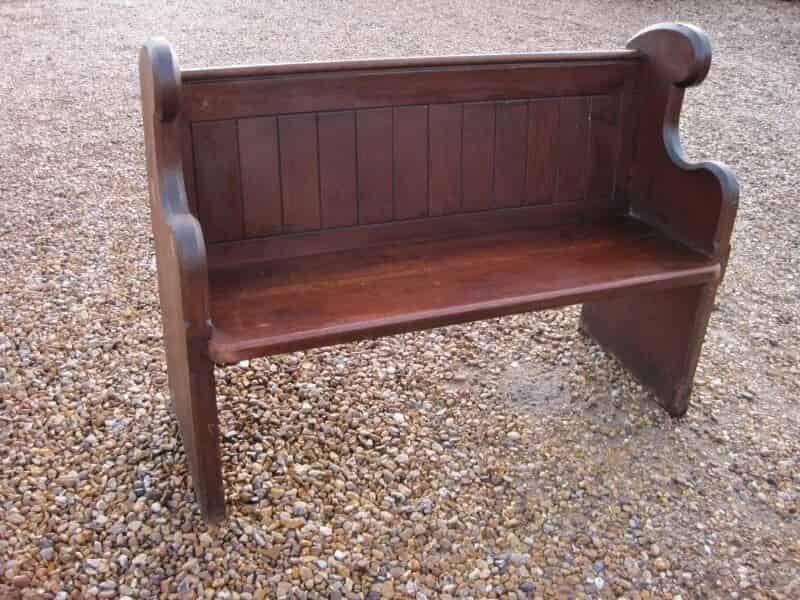 Antique Pitch Pine Salvaged Church Pew