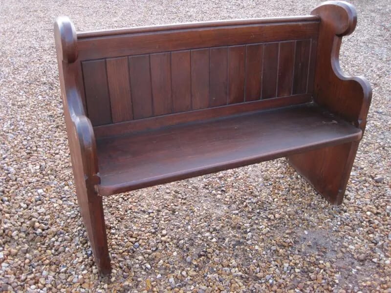 Reclaimed Antique Pitch Pine Salvaged Church Pew - 4507