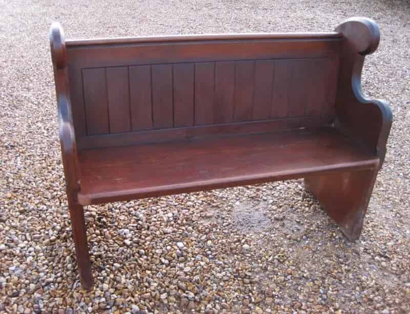 Victorian Pitch Pine Antique Church Pew