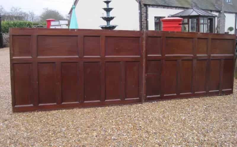 2 Panels of Antique reclaimed Mahogany wall panelling