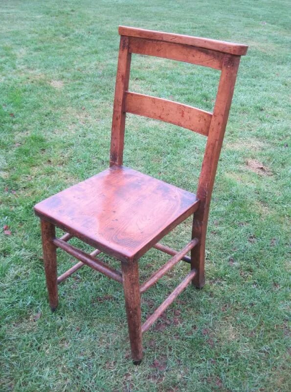 Antique Victorian Rubber Footed Church and Chapel Chairs - 4514
