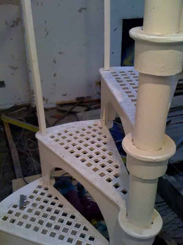 Large Antique Reclaimed Cast Iron Spiral Staircase