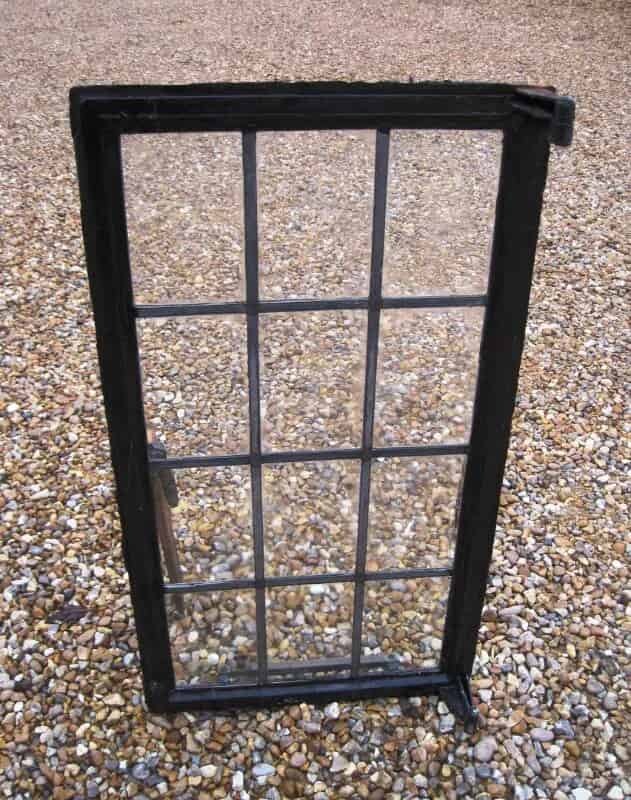 Antique Leaded Glass Crittall Window with brass fittings - code 4518