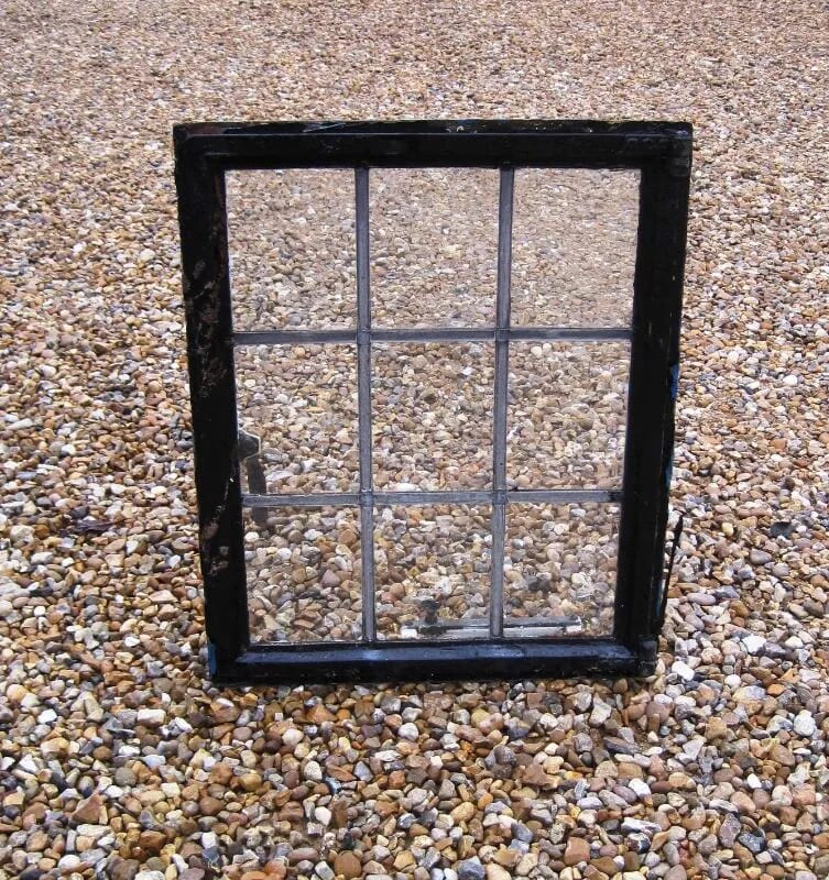 Antique Leaded Glass Crittall Window with brass fittings - code 4521 - 4521