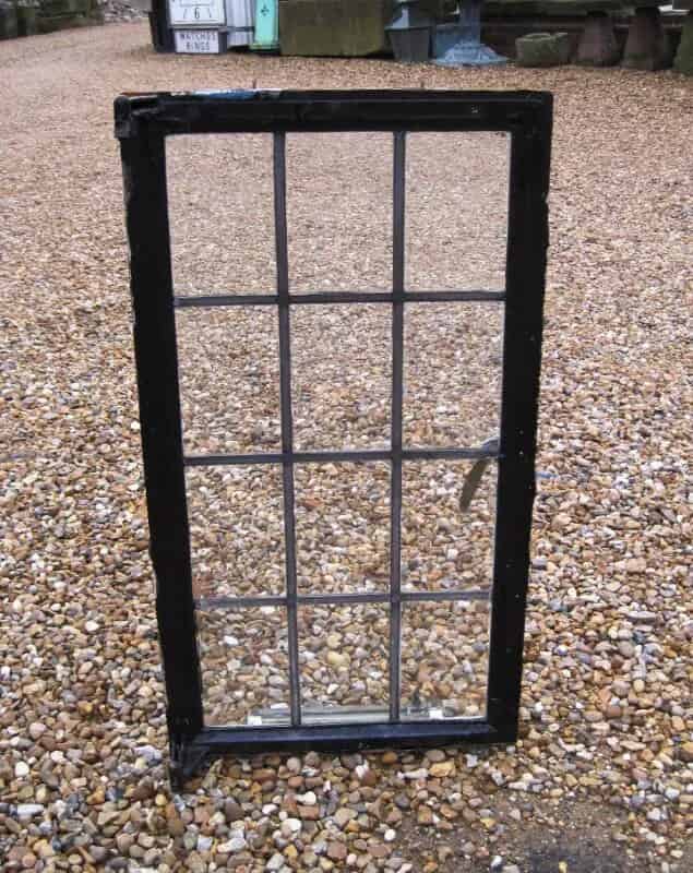 Antique Leaded Glass Crittall Window with brass fittings - code 4524