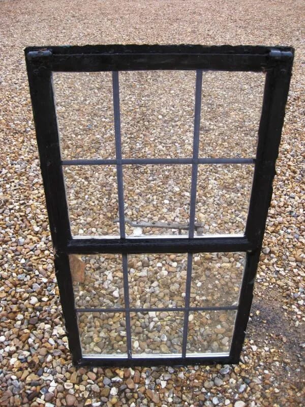 Antique Leaded Glass Crittall Window with brass fittings - code 4526 - 4526