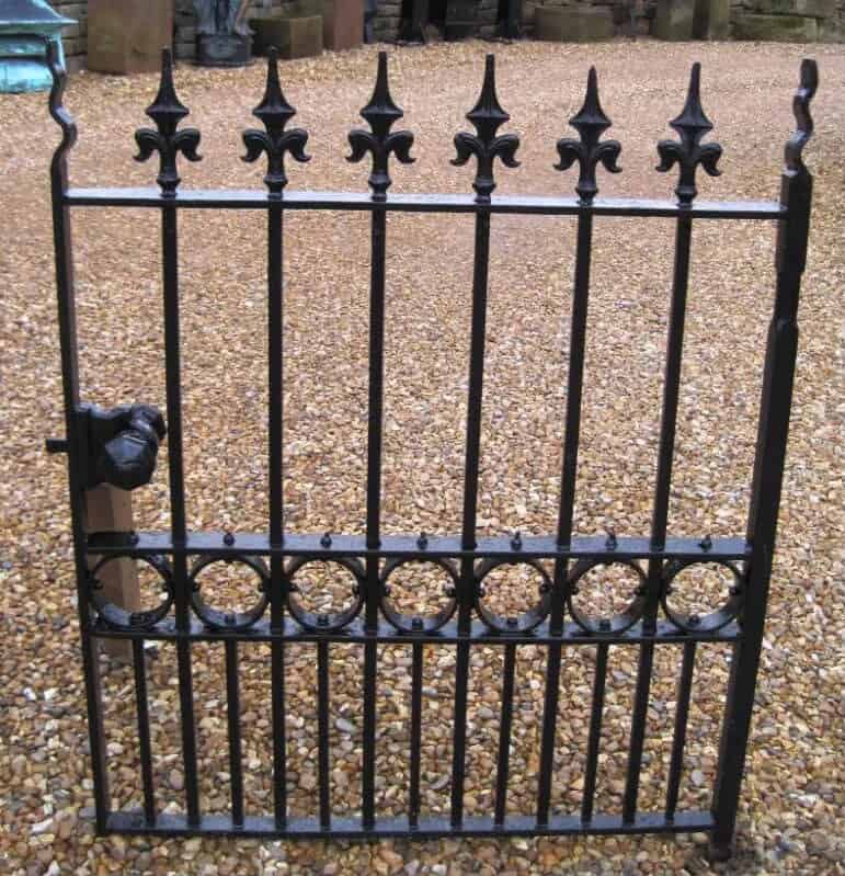 Antique Wrought Iron Garden Pedestrian Gate