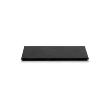 Black granite 1 piece hearth with a polished finish code HEF281