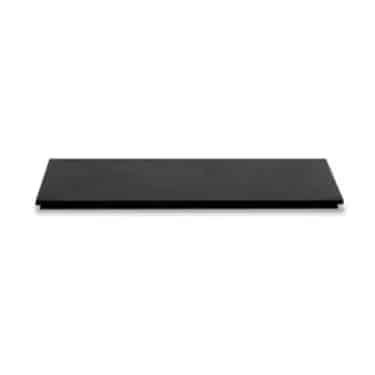 Black granite 1 piece hearth with a polished finish code HEF284