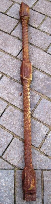 Antique cast iron staircase balusters, balustrade, spindles - 4590