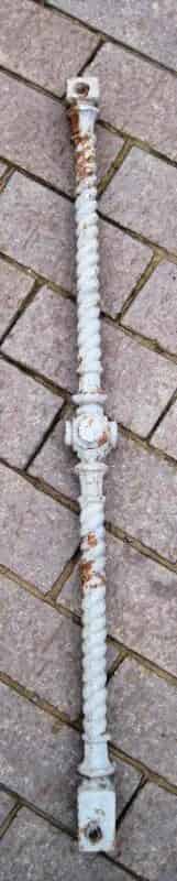 Salvaged cast iron staircase balusters,balustrade,spindles