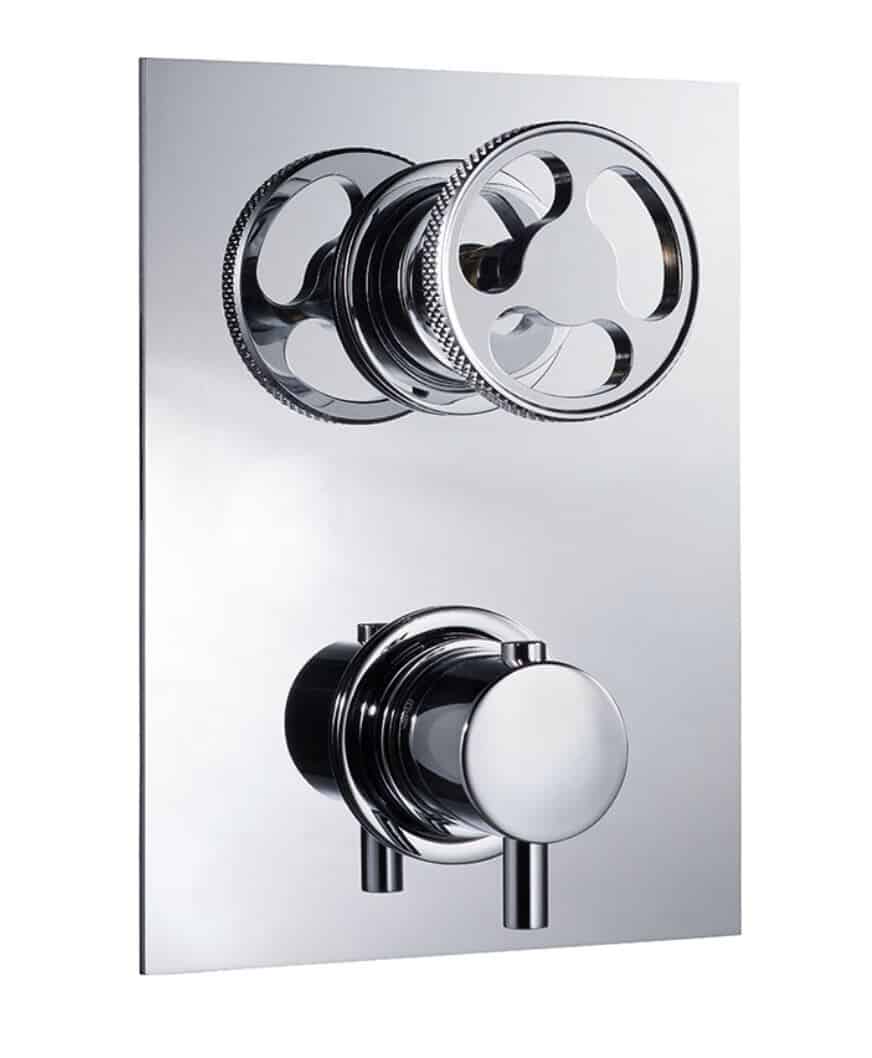 Chrome Thomas Crapper Fontley Thermostatic Two-Way Shower Valve