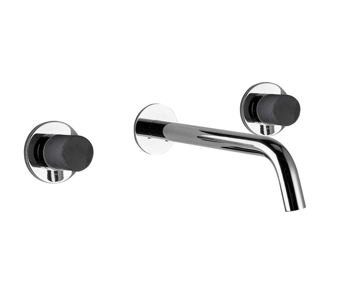 Thomas Crapper Marmor Three-Hole Wall Basin Mixer - TCMA403WSCPBL-1