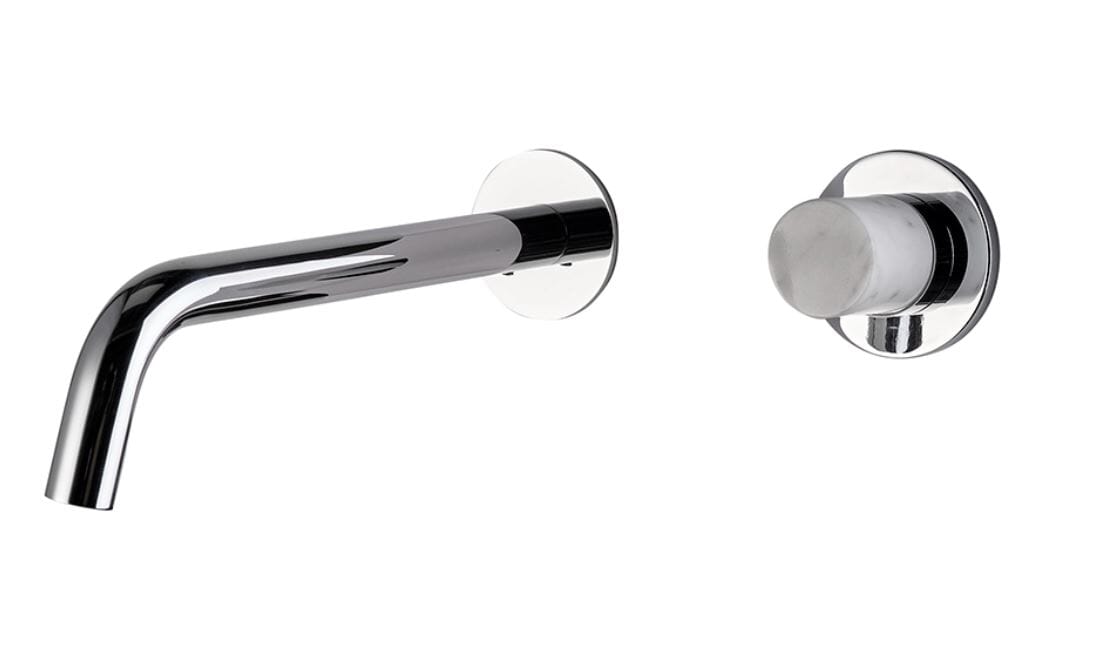 Thomas Crapper Marmor Two-Hole Wall Basin Mixer  - TCMA402WSCPWH