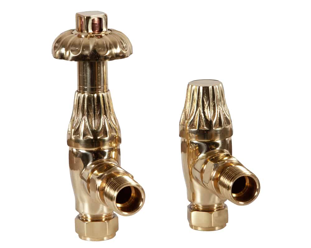 Carron Polished Brass Crocus Thermostatic Radiator Valves